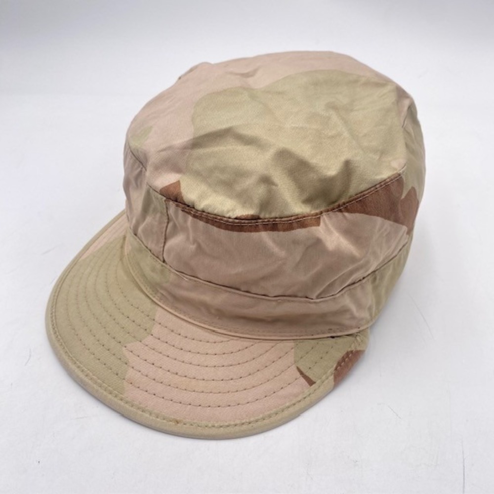 US Military Sekri Industries‎ 3 Color Desert Camo Patrol Cap 7 1/4 Tan Ear Flaps